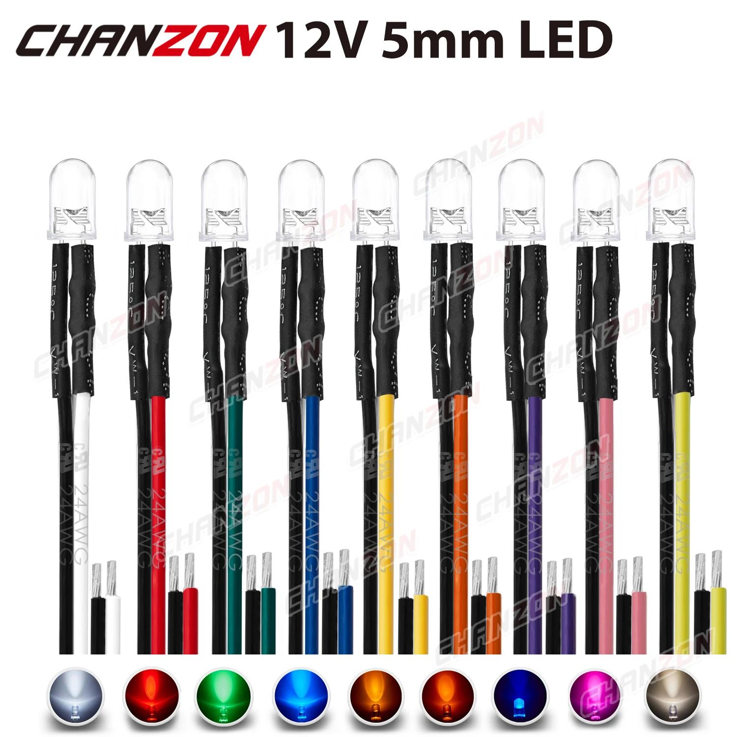 LED ̿ ŰƮ RC ,  , , , Ķ, , Ȳ, UV , ȫ, ̸ 輱 5 9 12 V, 5mm, 12 V